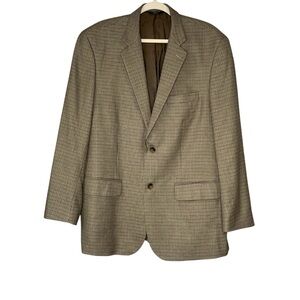 Joseph & Feiss Gold multi color plaid houndstooth sport coat. Size 44Reg